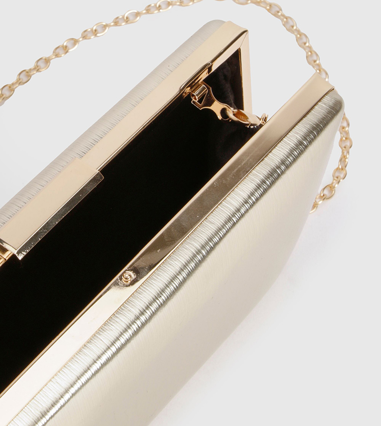 Metallic Structured Clutch Bag