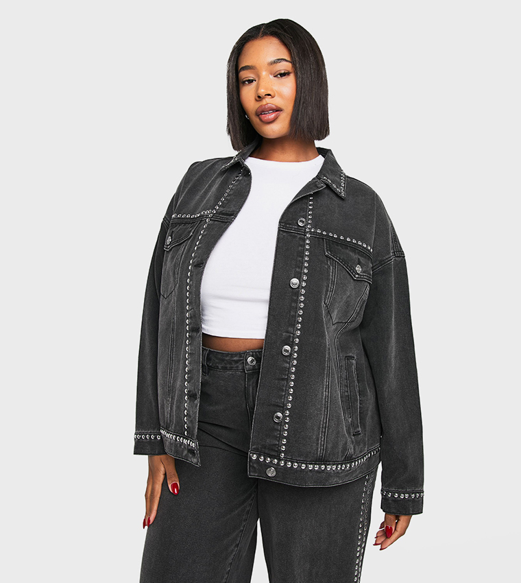 جاكيت جينز للمقاسات الكبيرة