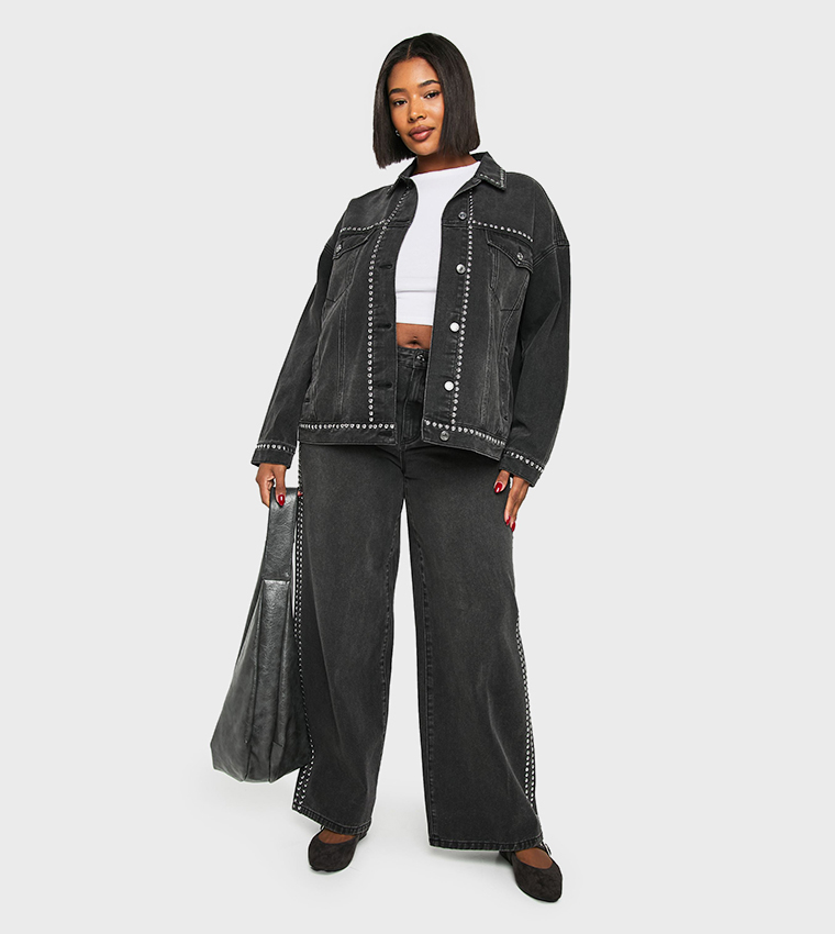 جاكيت جينز للمقاسات الكبيرة