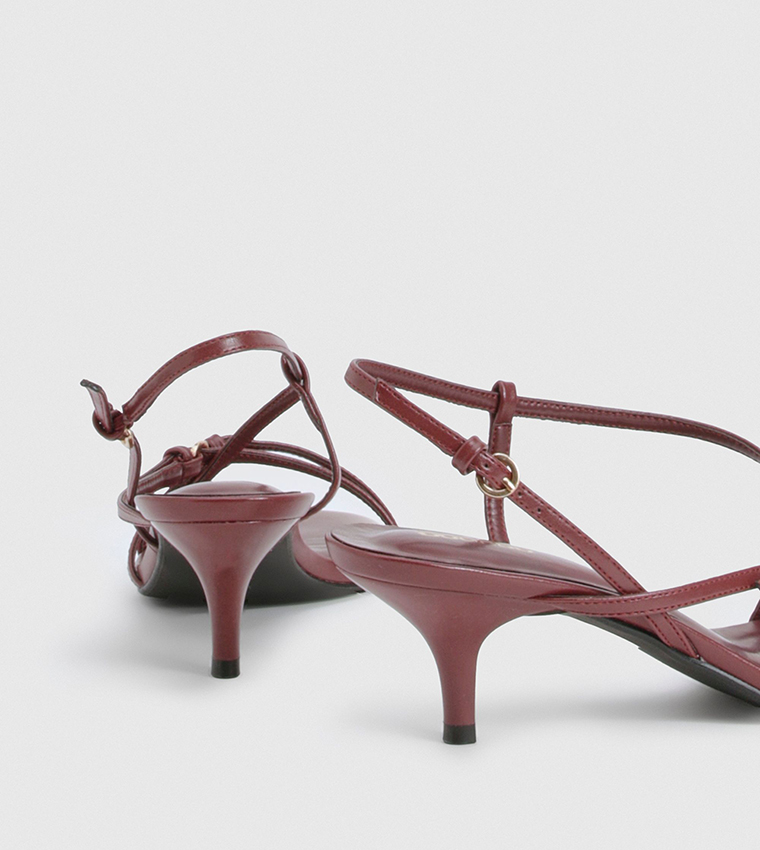 Buckle Strap Detail Heel Sandals