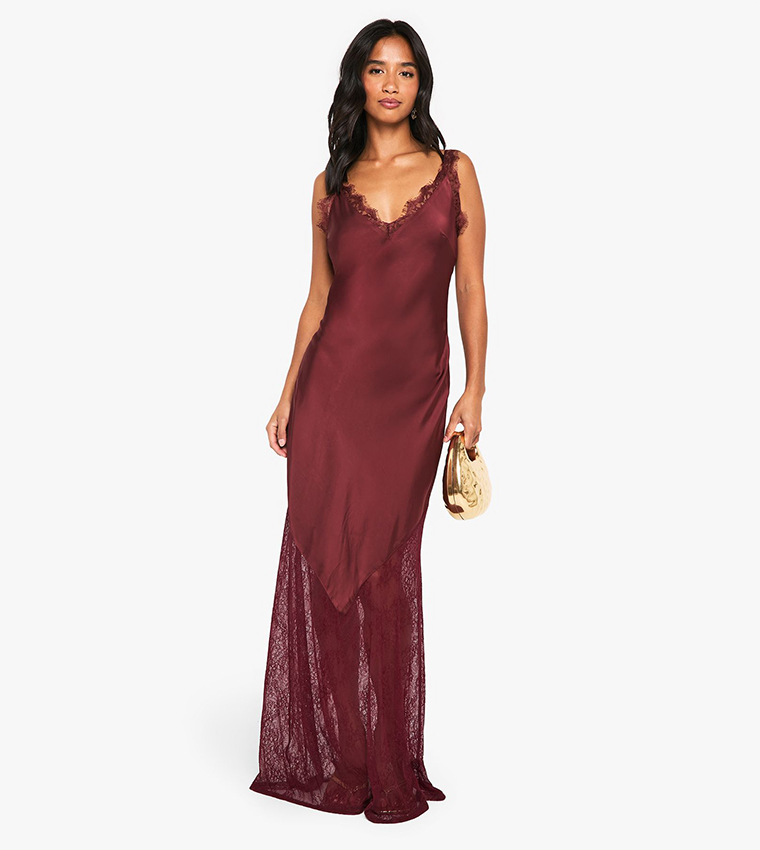 Petite Lace Hem Slip Dress