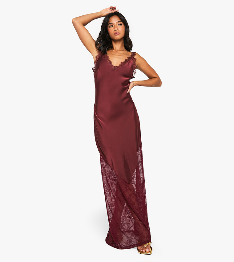 Petite Lace Hem Slip Dress