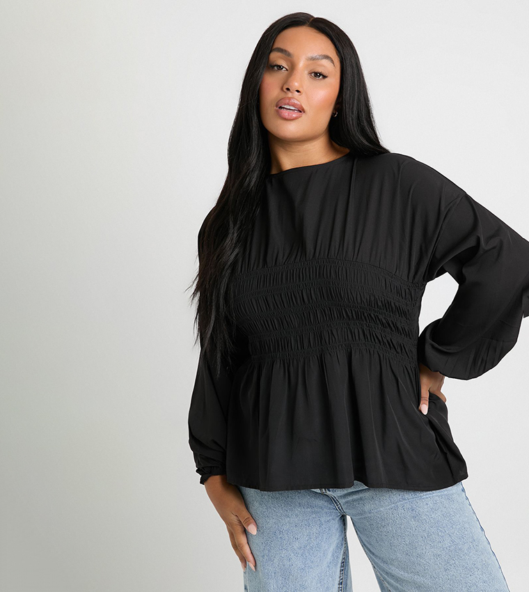 توب بيبلوم كم طويل للمقاسات الكبيرة 