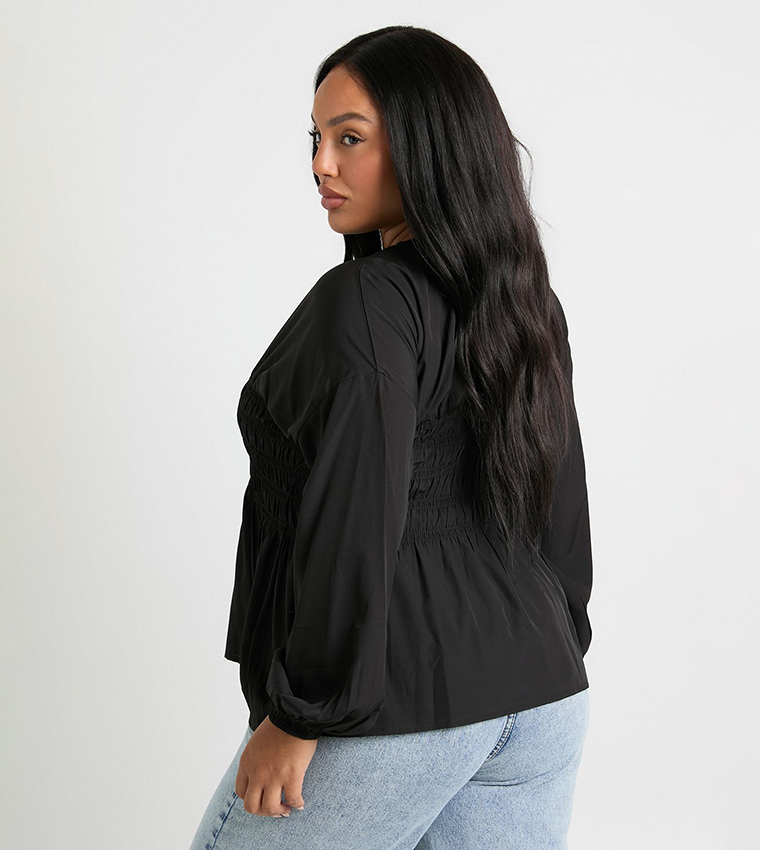 توب بيبلوم كم طويل للمقاسات الكبيرة 