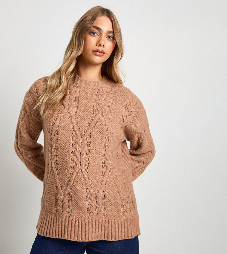 سويتر محبوك ناعم جداً بقبة عالية 