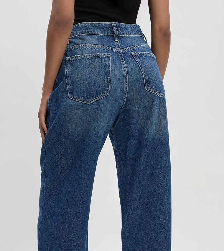 بنطال جينز بخصر عالي 