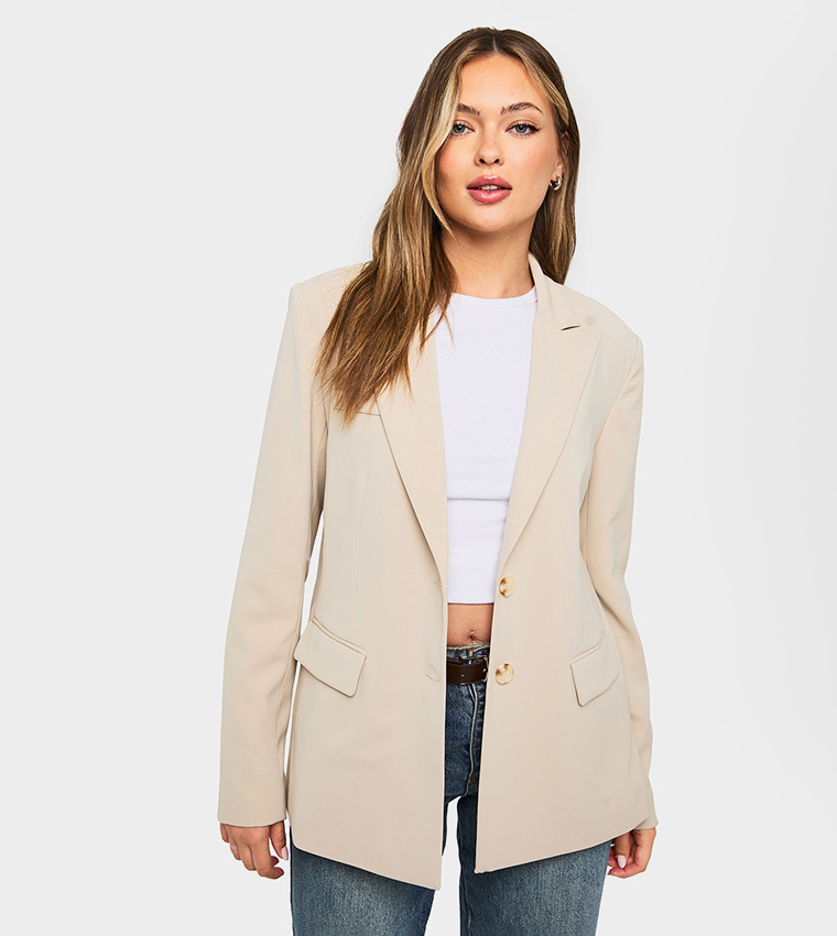 Tailored Woven Single Breast Blazer
