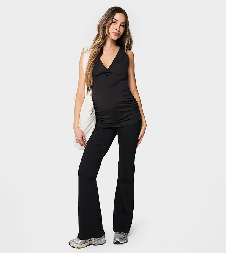 Supersoft Sculpt Bump Support Maternity Yoga Flared Leggings