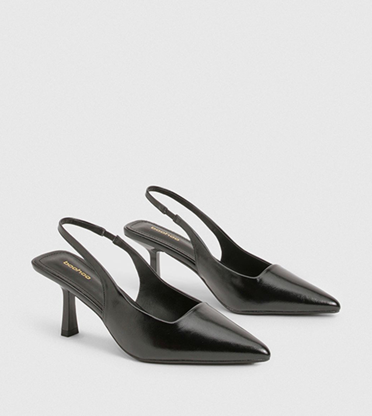 Solid Pointed Toe Slingback Pumps