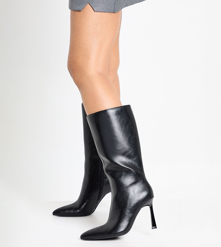 Pointed Toe Mid Calf Shoe Boots