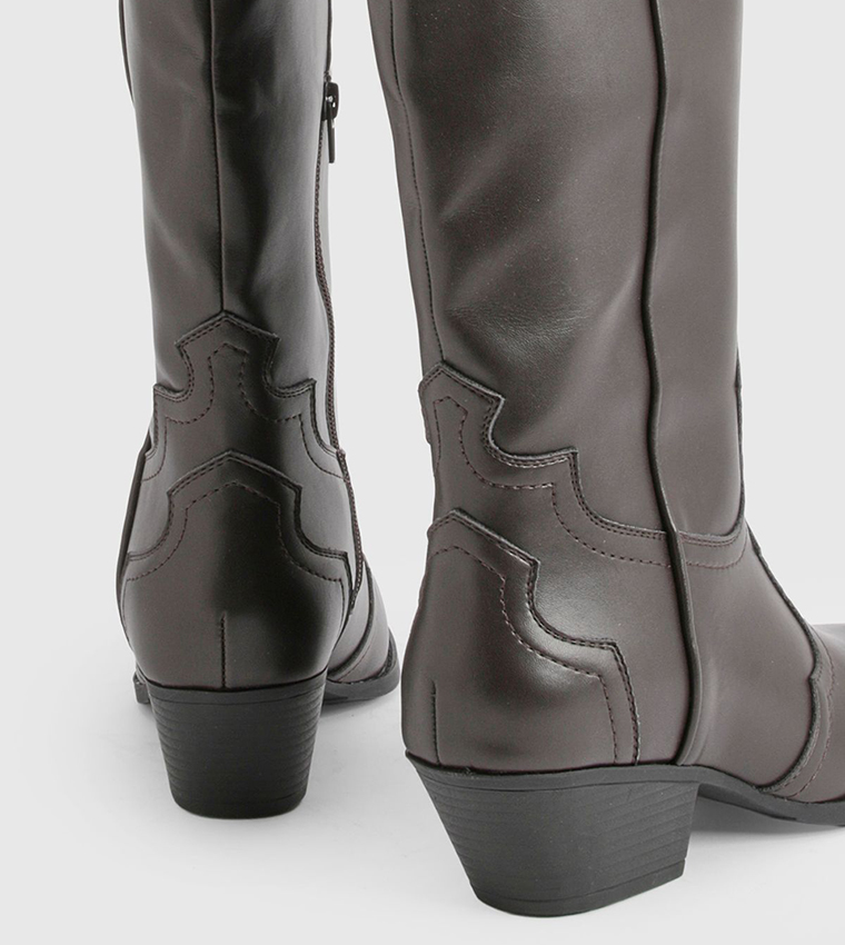 Metal Toecap Detail Western Cowboy Boots