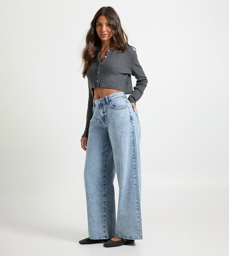 Mid Waist Boyfriend Fit Jeans