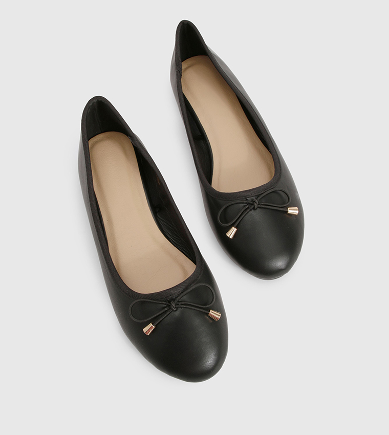 Bow Detail Trim Ballerinas