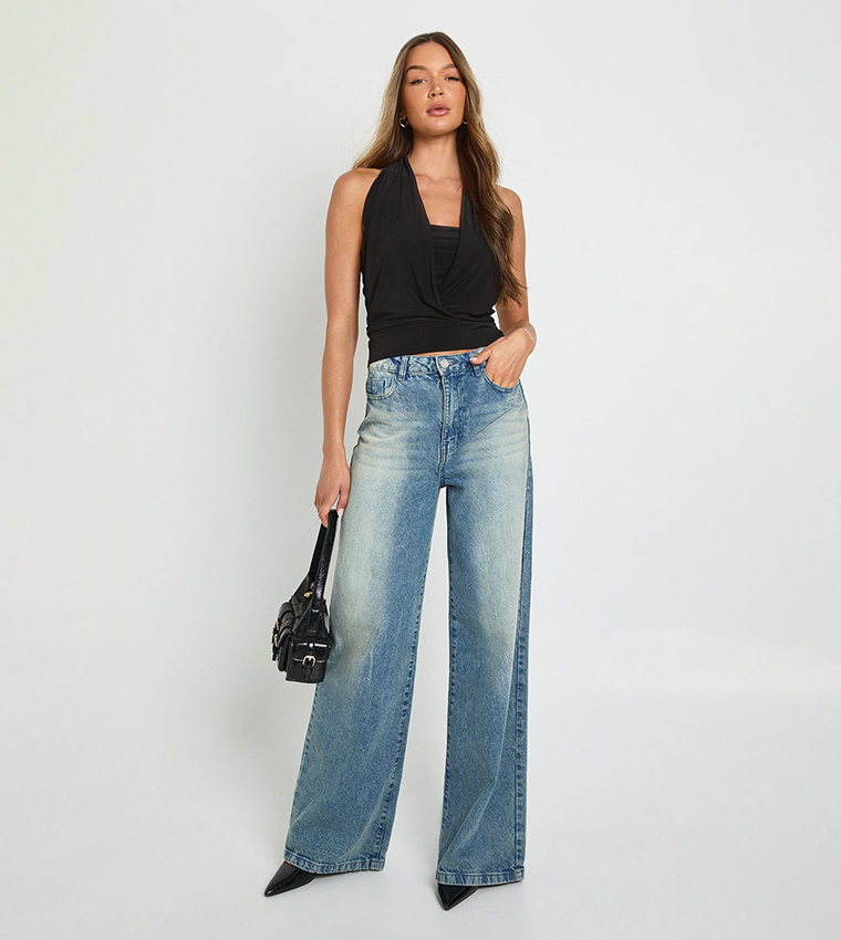 Double Layer Slinky Halterneck Crop Top