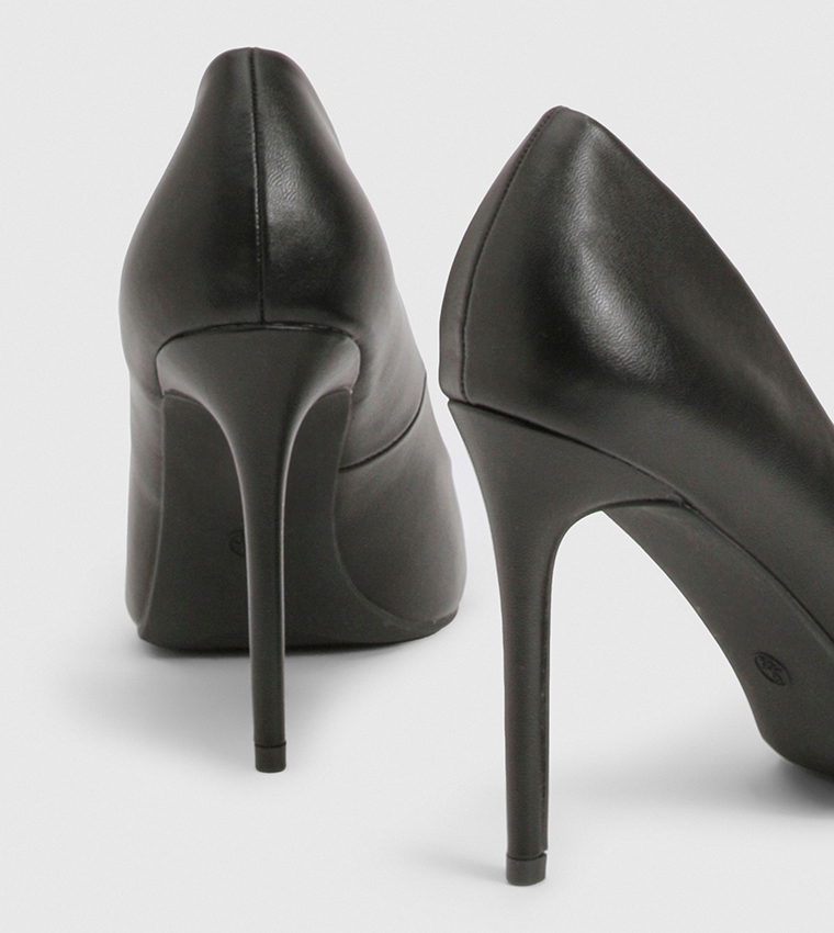 Faux Leather Stiletto Heel Pumps