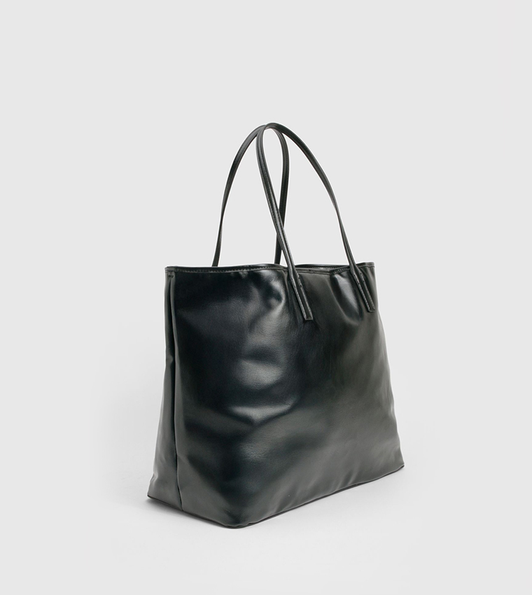 Solid Oversized Tote Bag