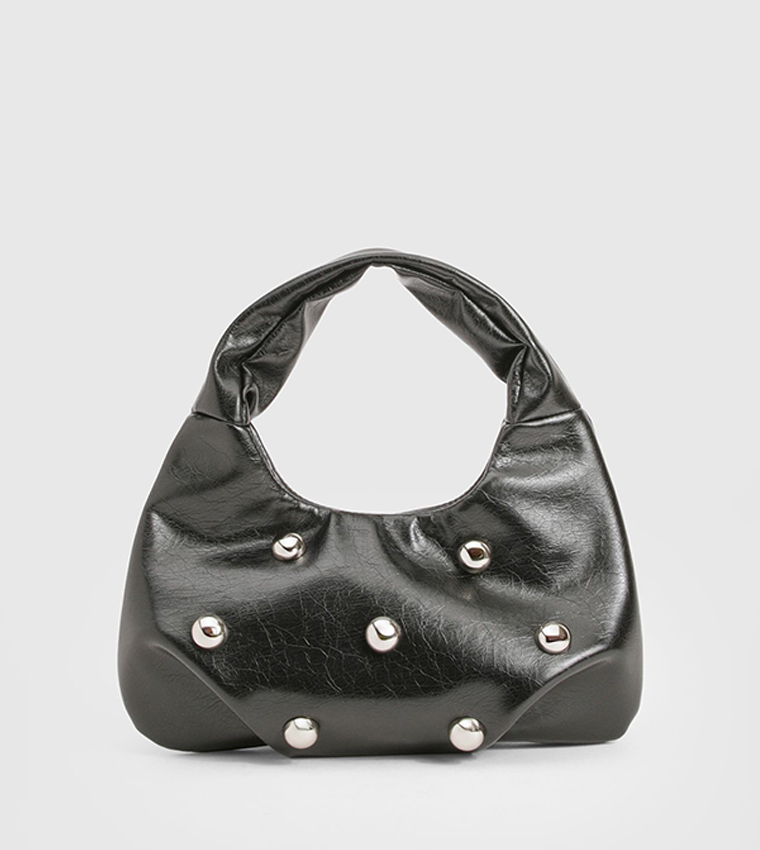 Studded Detail Hobo Bag