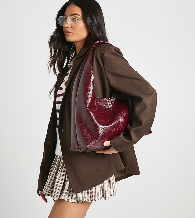 Textured Slouchy Tote Bag