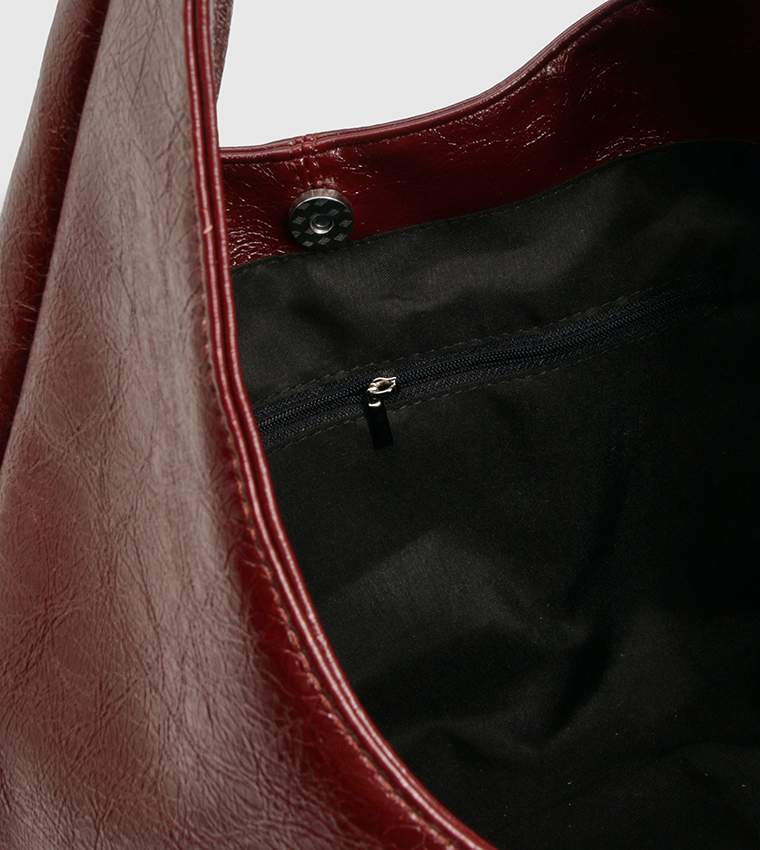 Textured Slouchy Tote Bag