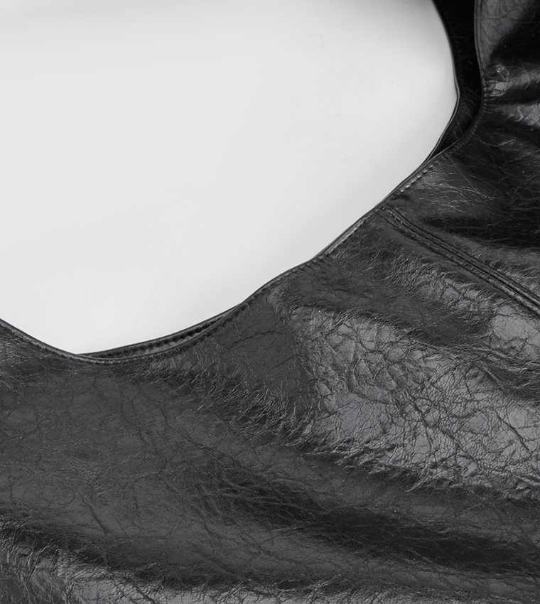 Textured Slouchy Tote Bag