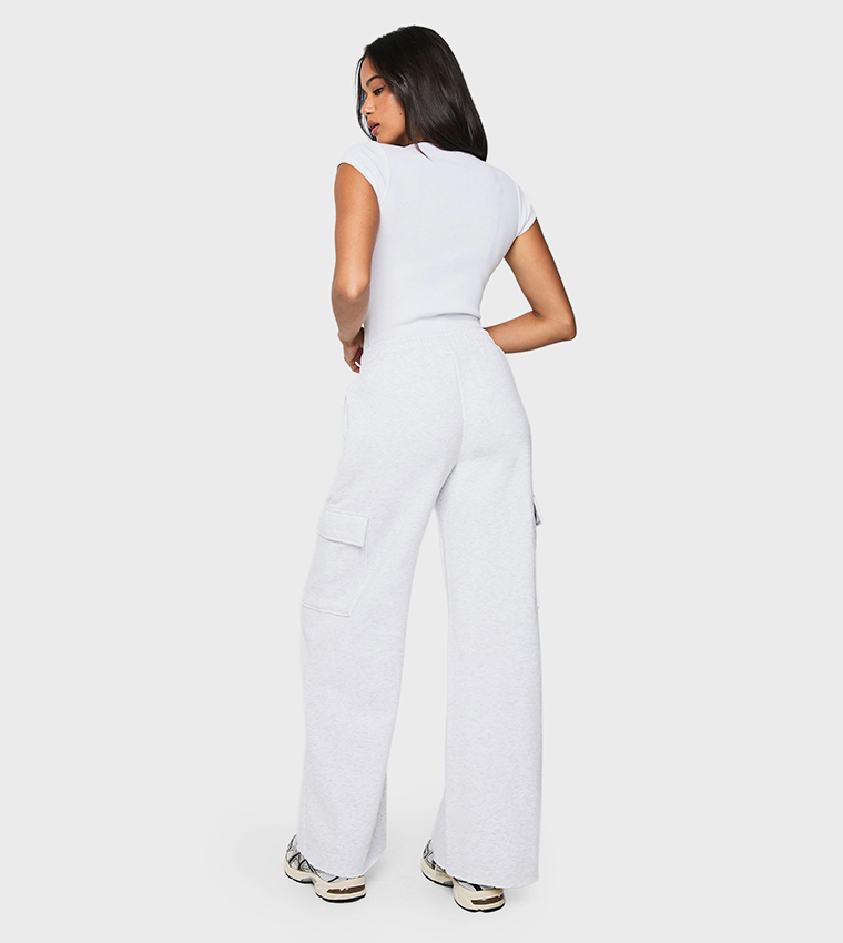 Wide Leg Cargo Sweatpants