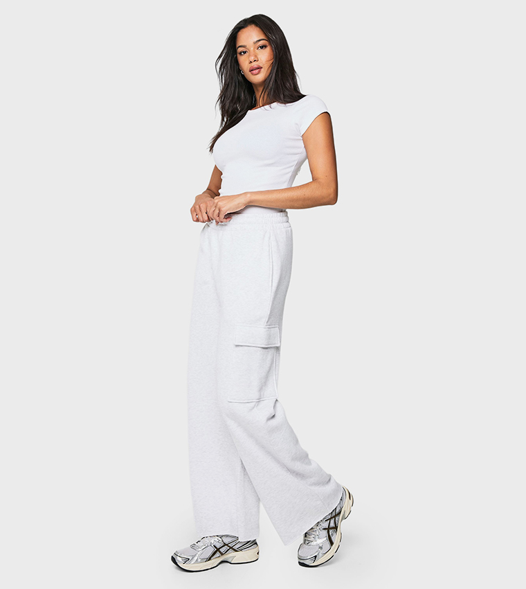 Wide Leg Cargo Sweatpants