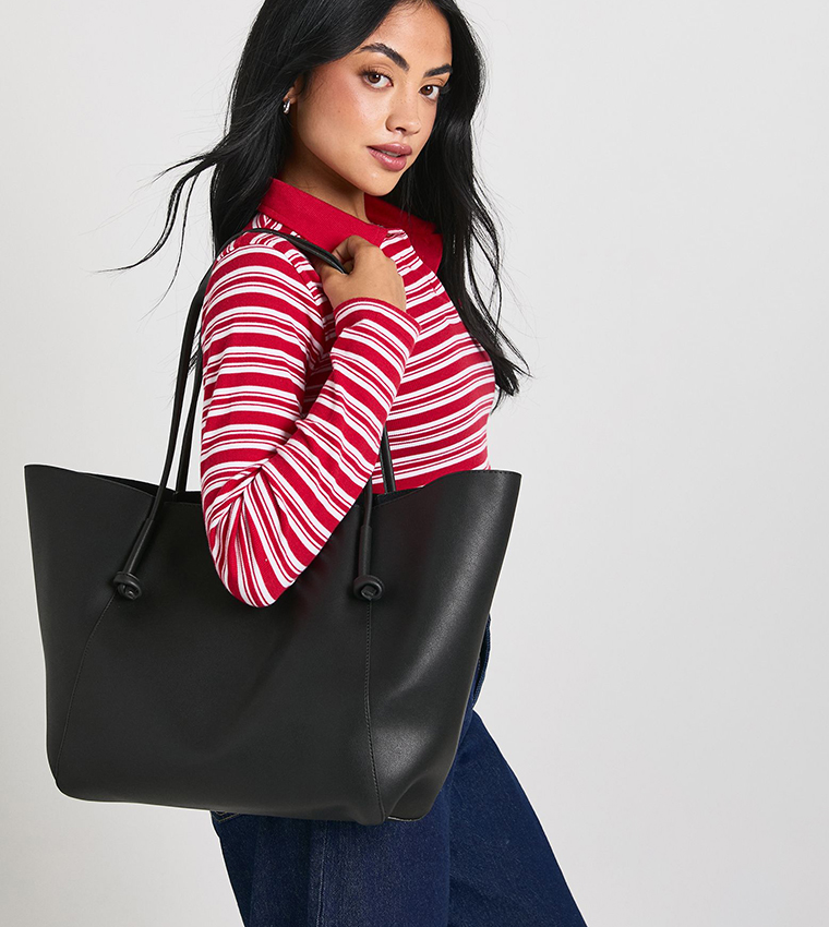 Textured Structured Tote Bag