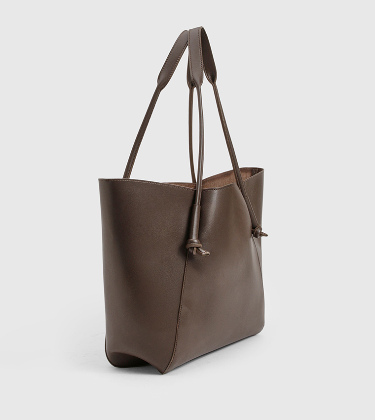 Solid Structured Tote Bag