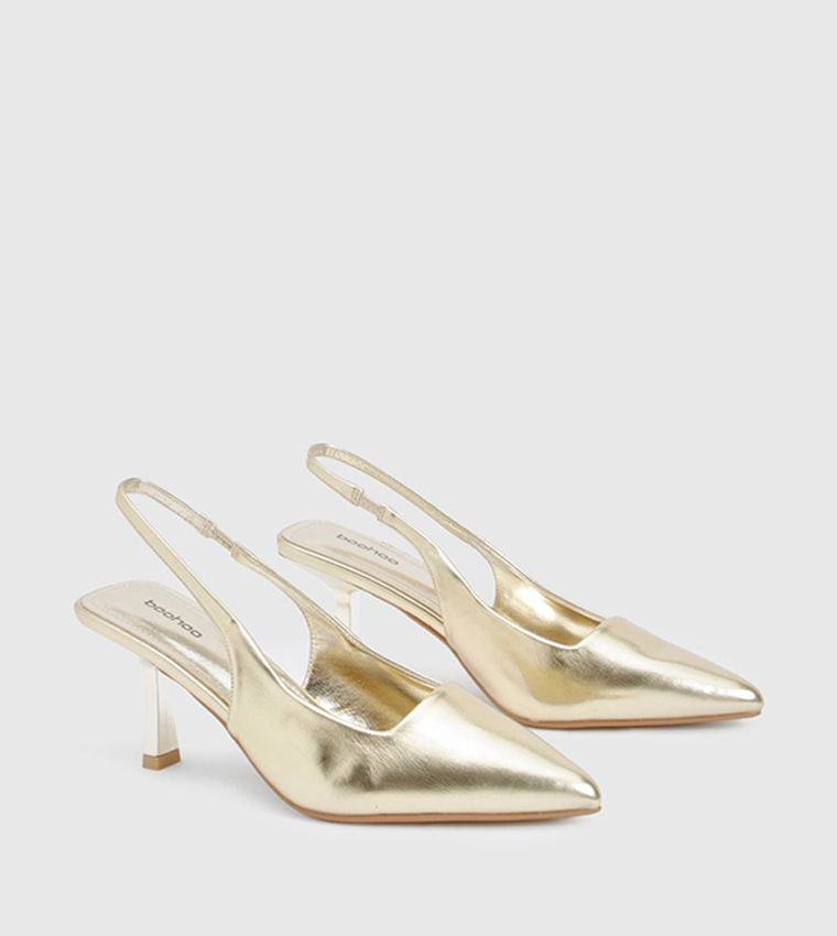 Textured Stiletto Slingback Pumps