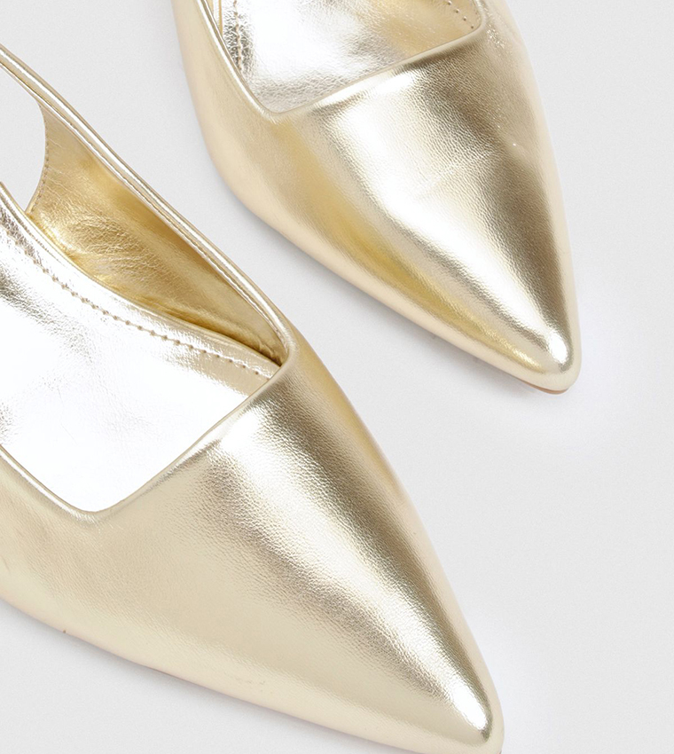 Textured Stiletto Slingback Pumps