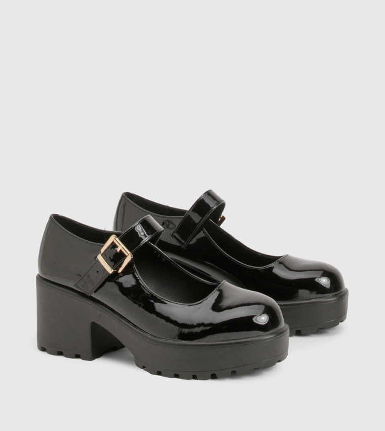 Chunky Heeled Mary Jane Shoes