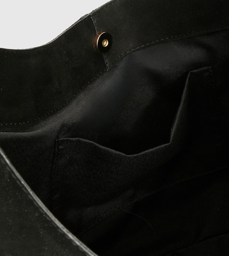 Faux Suede Slouchy Shoulder Bag