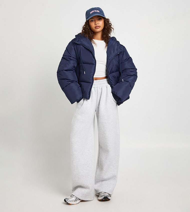 Zippered Hooded Puffer Jacket