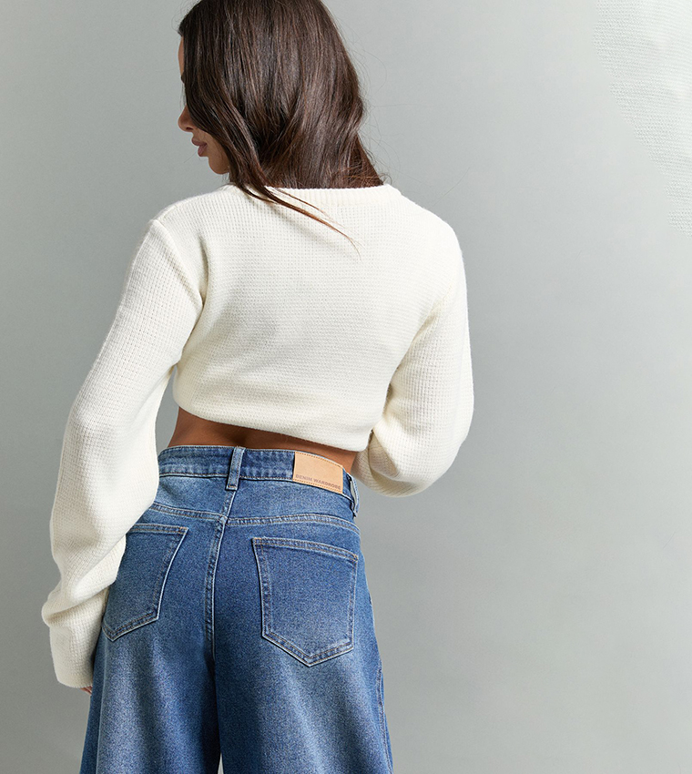 Petite Mid Waist Barrel Jeans