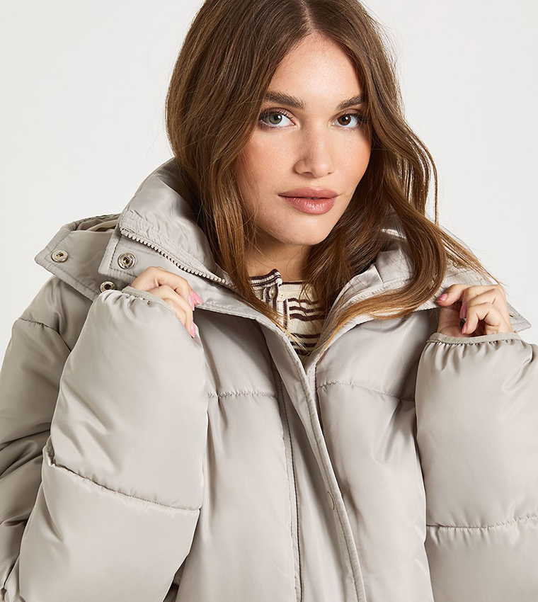 جاكيت بفر بسحاب وهودي 