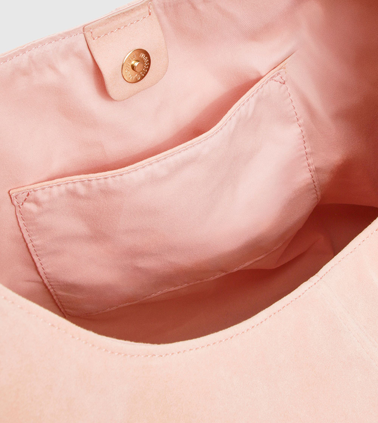 Faux Suede Tote Bag