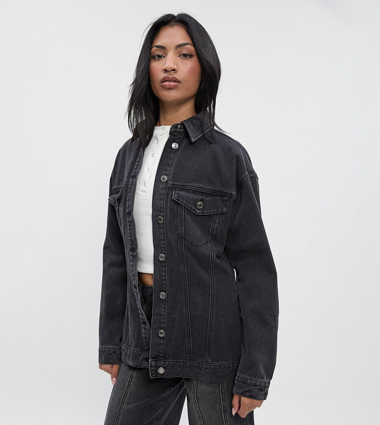 Cinched Waist Denim Jacket