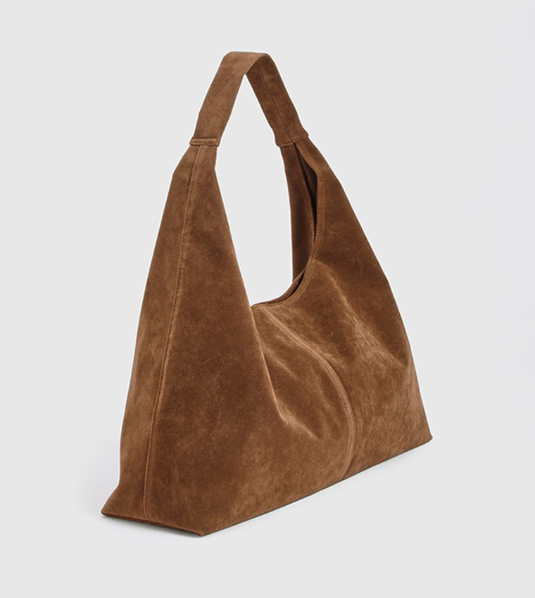 Faux Suede Tote Bag