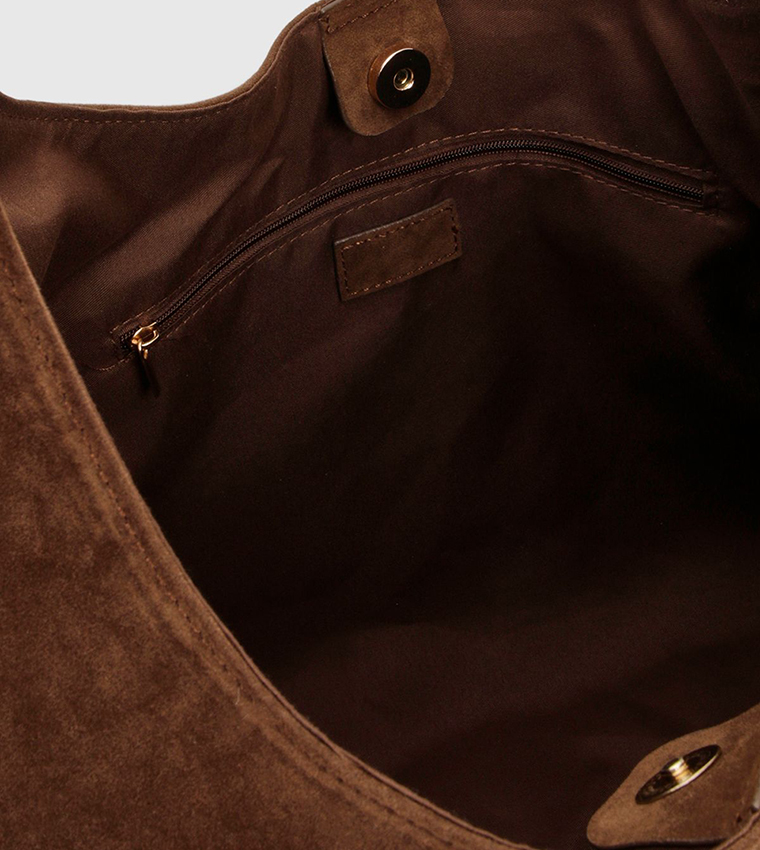 Faux Suede Tote Bag