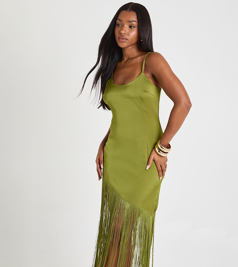 فستان ميداكسي ساتان 