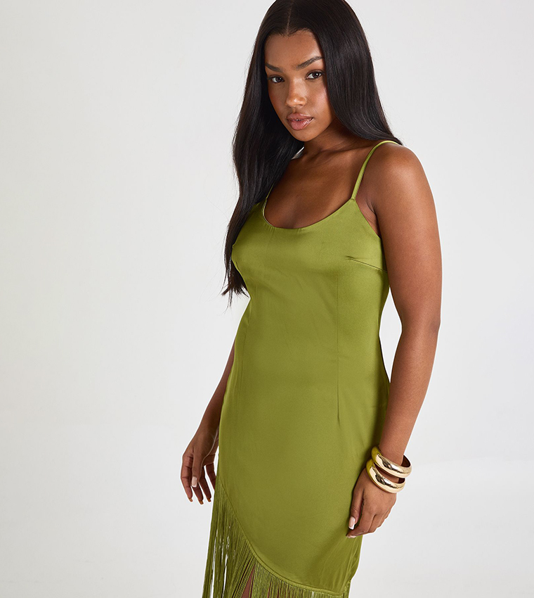 فستان ميداكسي ساتان 