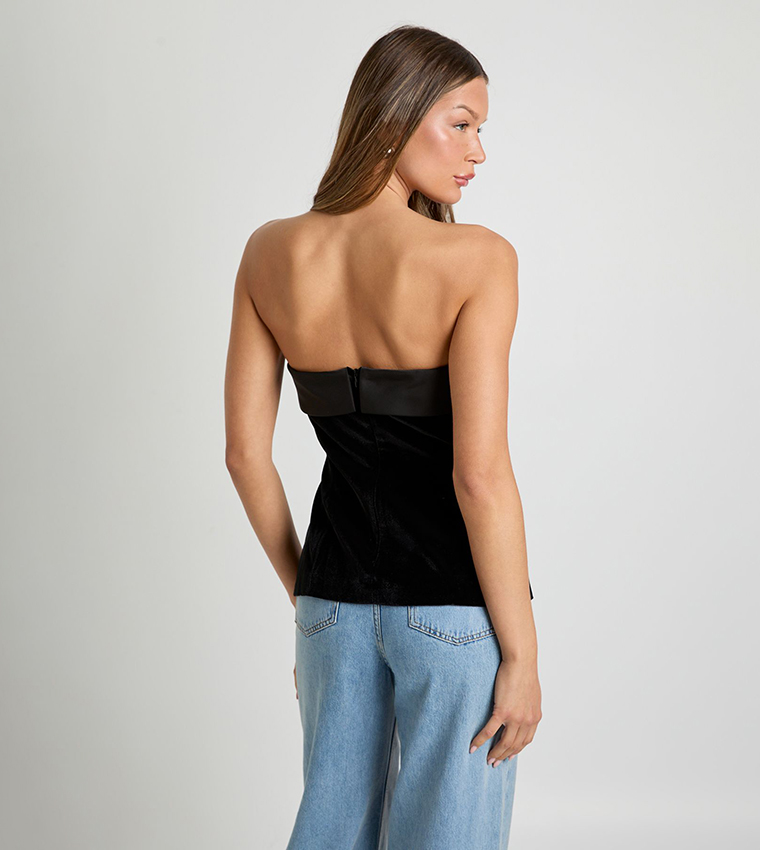 توب مخمل بدون حمالات 