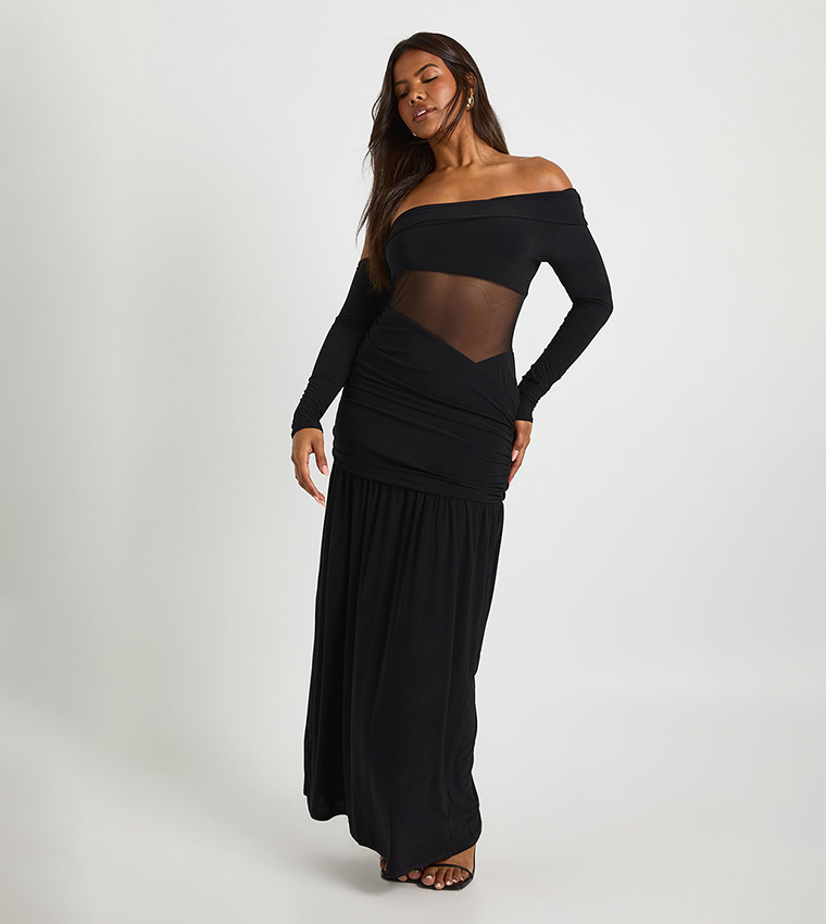 فستان ماكسي بفتحة