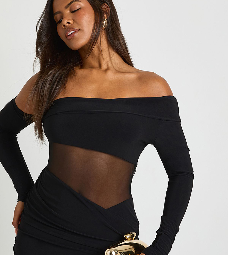 فستان ماكسي بفتحة