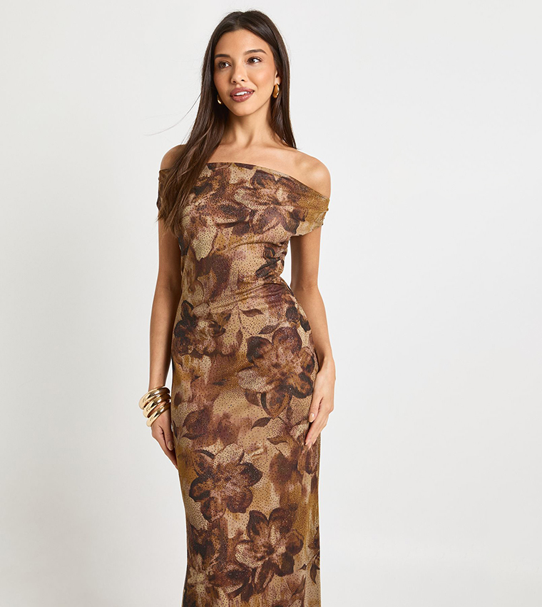 فستان ماكسي ترتر بطبعة 