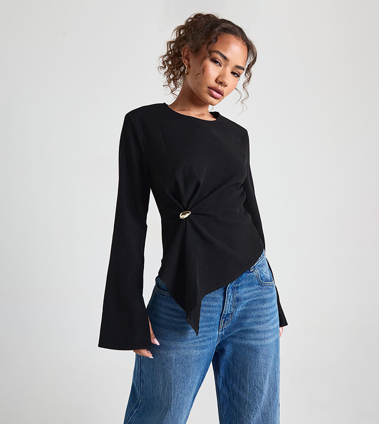 Accessory Trim Long Sleeves Top