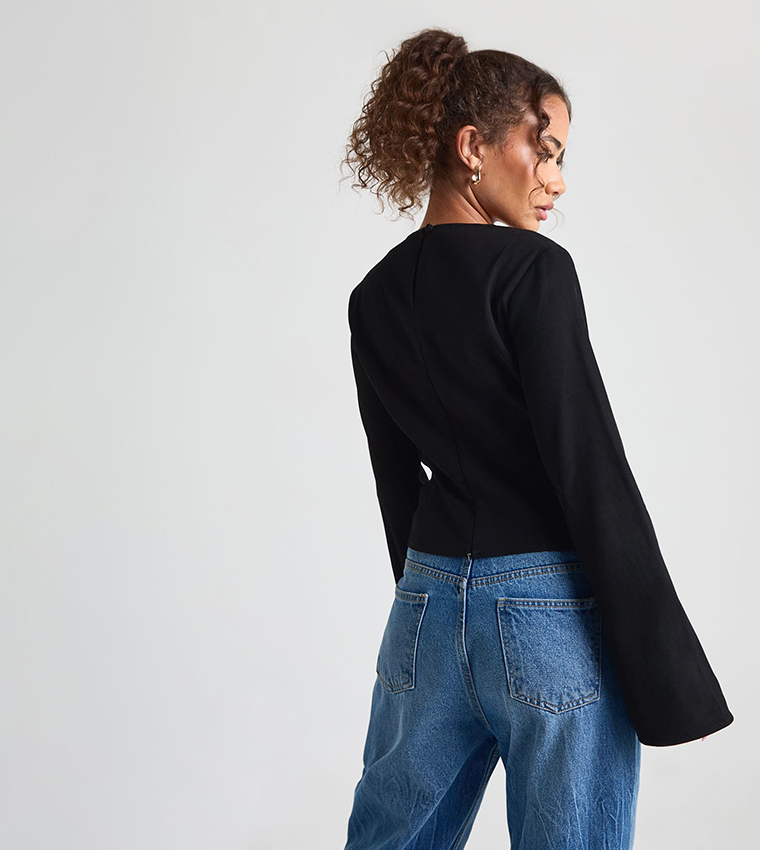 Accessory Trim Long Sleeves Top