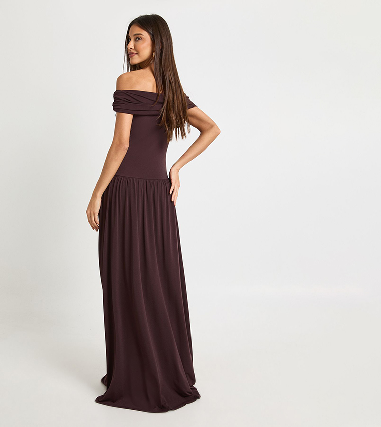Bardot Dropped Waist Maxi Dress