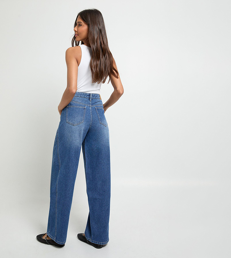 بنطلون جينز بخصر متوسط 