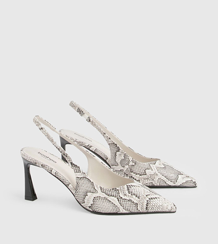 Wide Fit Slingback Flared Heel Pumps